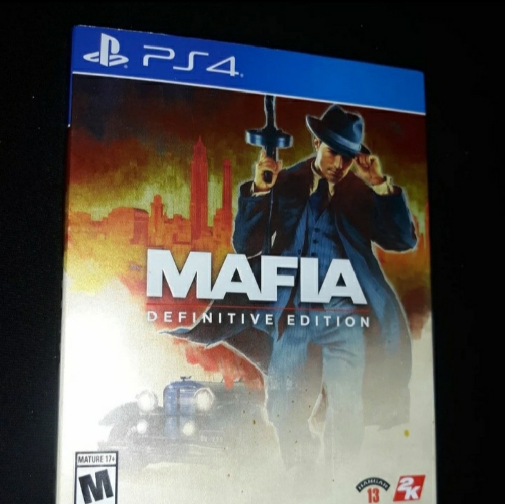 Sony PS4 Mafia Definitive Edition Video Game - Blue, Red, Orange